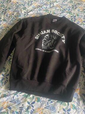 Fuct medium Simian Society Black Graphic Crewneck Sweatshirt